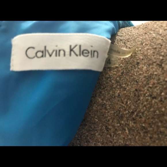 CALVIN KLEIN 💙 Turquoise fit and flare dress size 4 Perfect Condition! - Picture 5 of 5